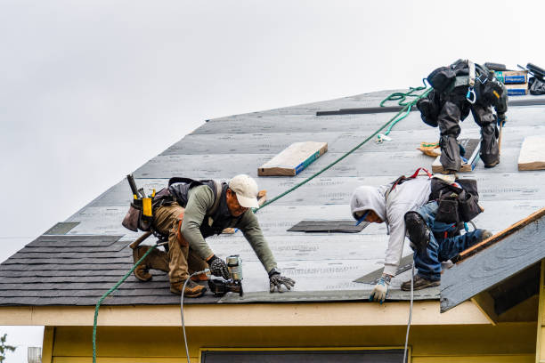 Professional Gutter Installation technician working in Lake Wales, FL